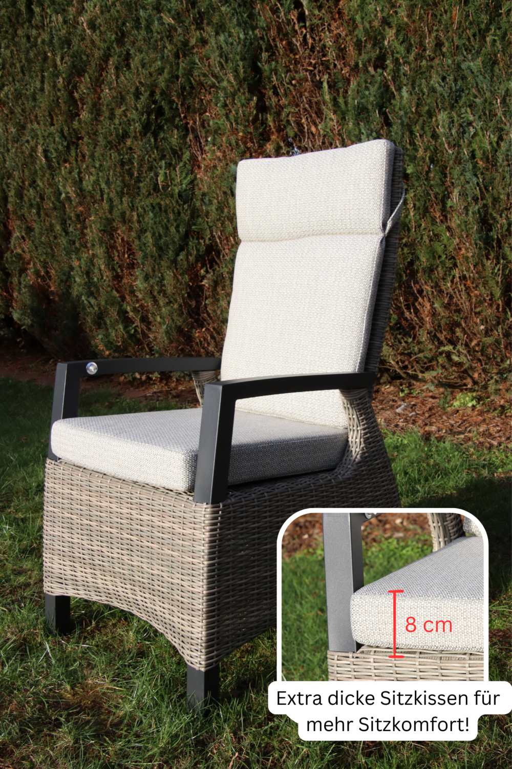 Kano Polyrattan-Gartenstuhl Kir-Royal-107-G Kano Polyrattan-Gartenstuhl Kir-Royal-107-G