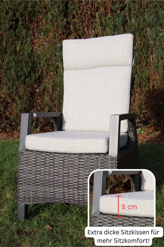 Kano Polyrattan-Gartenstuhl Kir-Royal-107-A-M