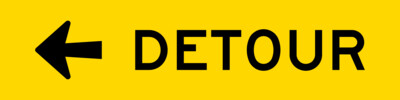 Detour Left (1200 X 300)