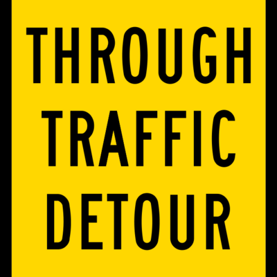 Through Traffic Detour (600 X 600)