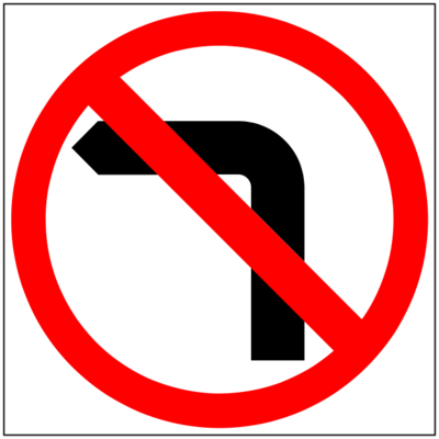 No Left Turn (600 X 600)