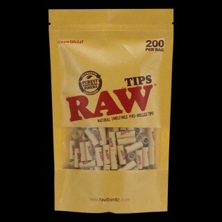 Raw Pre-Rolled Tips. 200ct