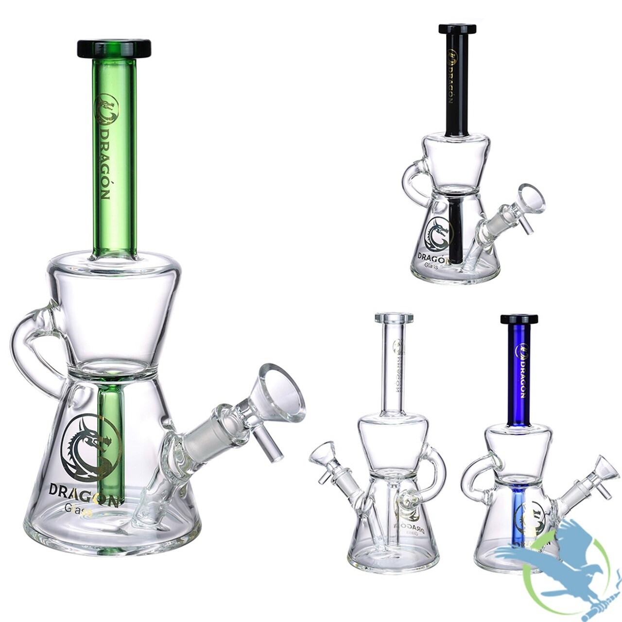 Dragon Glass Water Pipe High Quality Beaker Glass With Diffused Downstem- 9.5 Inches