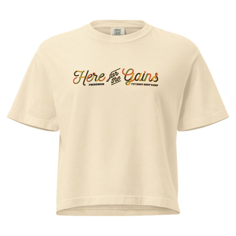 Here For The Gains Women’s Boxy Tee