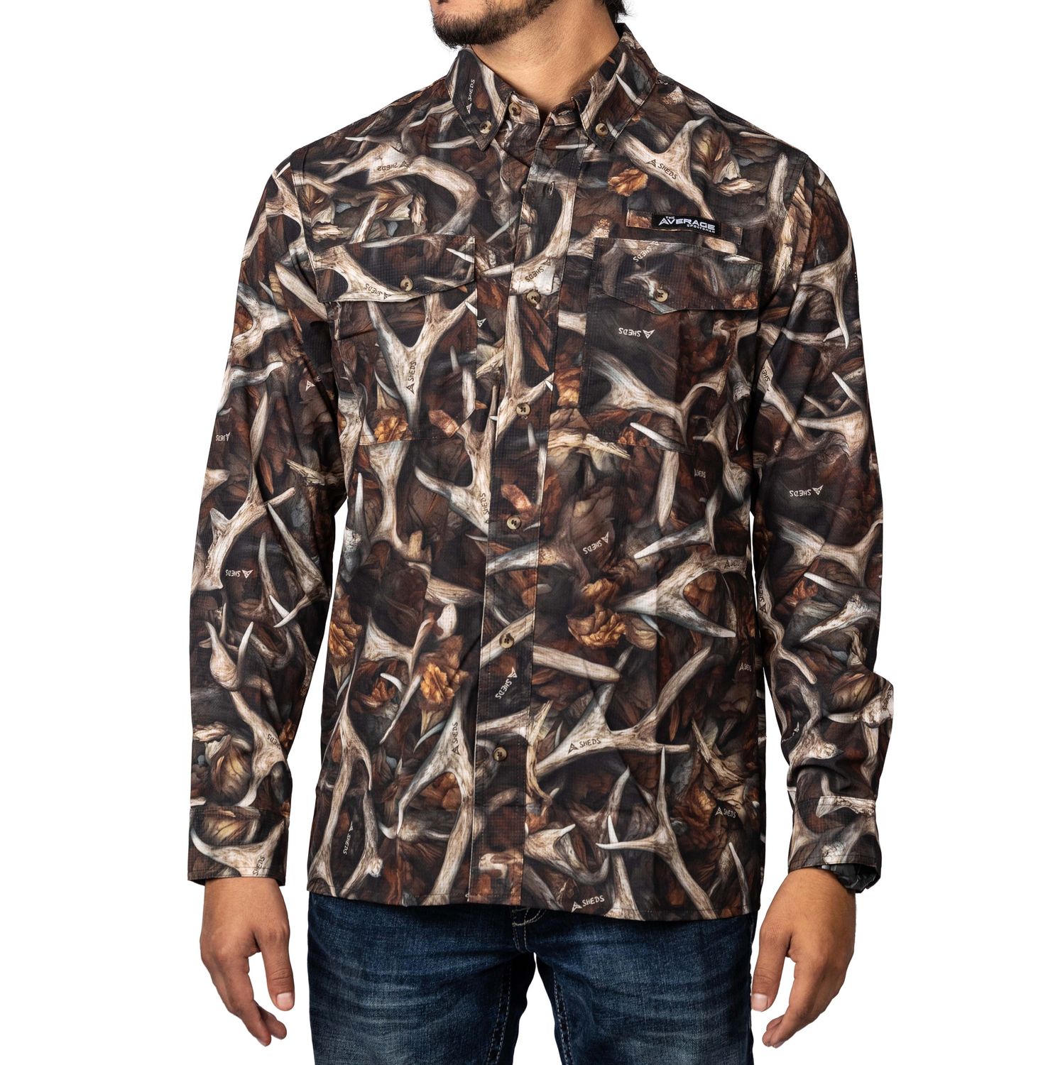 Sheds Camo Prime Long Sleeve Button