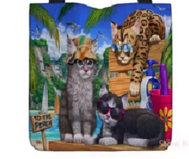 BEACH CATS TOTE BAG