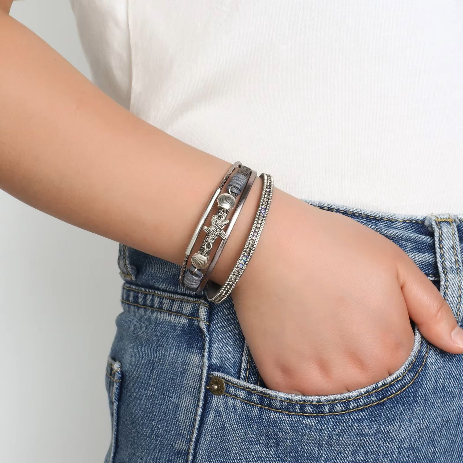 SILVER STARFISH BRACELET