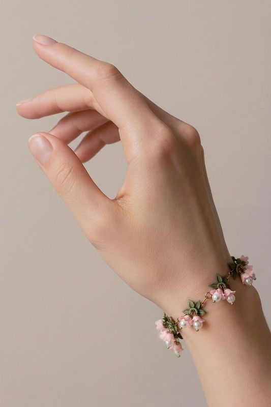 FLOWER BRACELET PINK