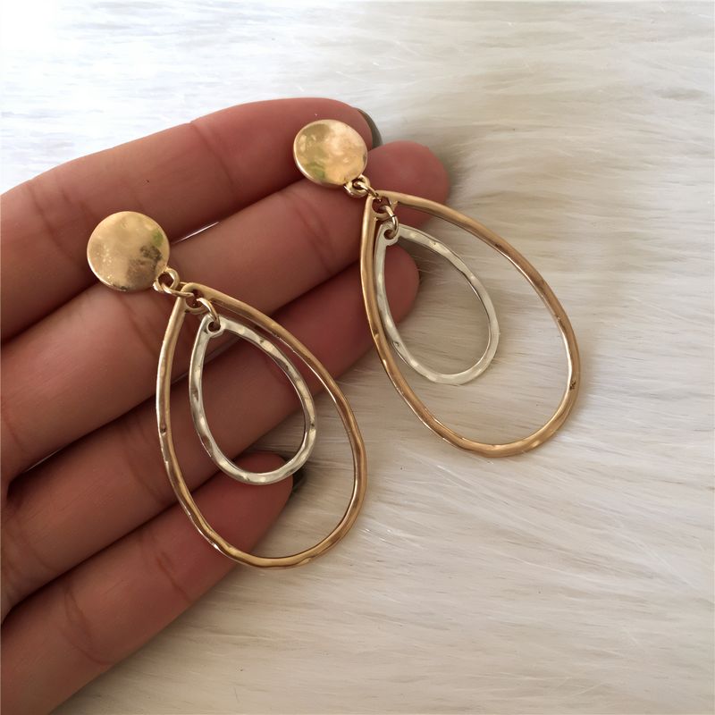 GOLD AND SILVER HOOP EARRINGS