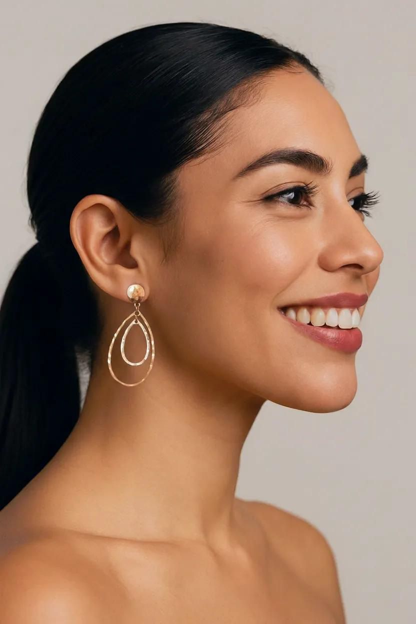 GOLD AND SILVER HOOP EARRINGS
