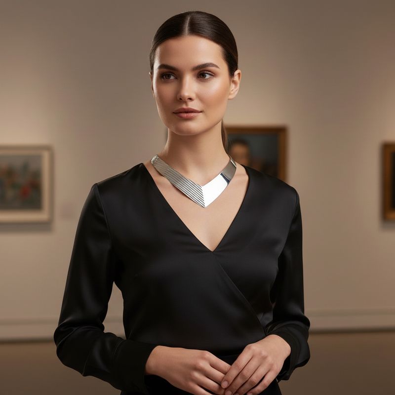 SILVER CHOKER NECKLACE