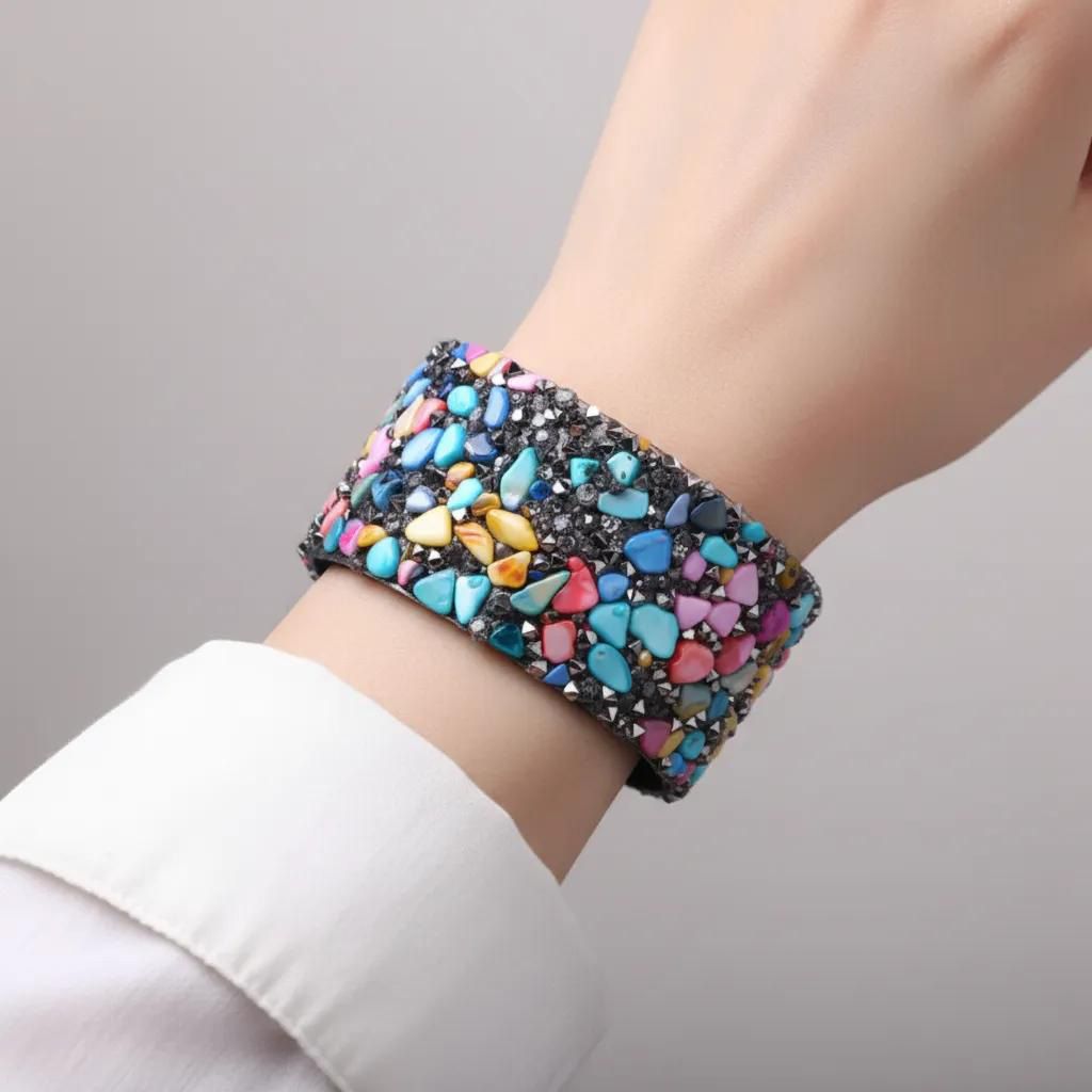 COLOURED STONES BRACELET