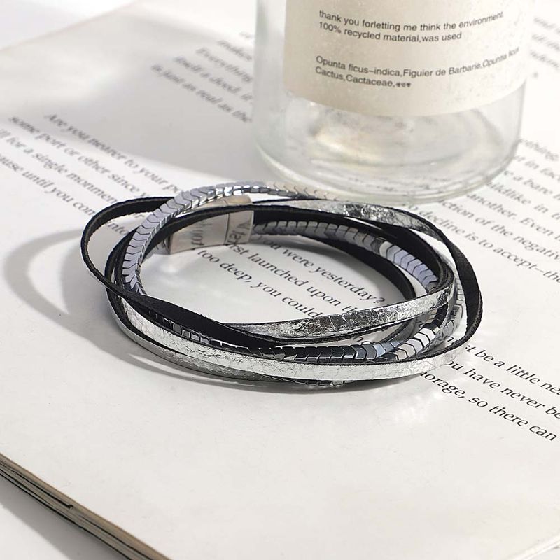 HAEMATITE AND SILVER STRAND BRACELET