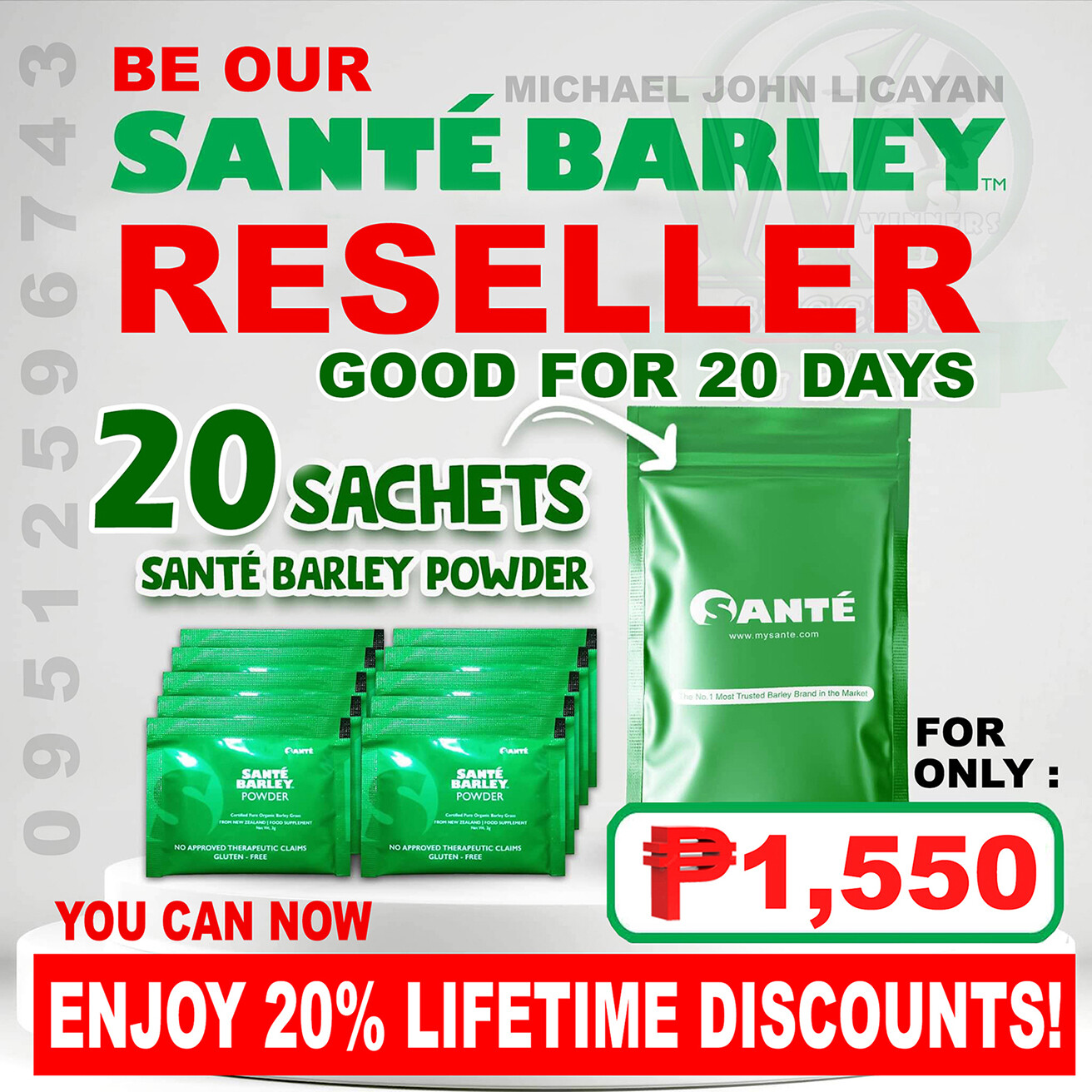 Sante RESELLER Pack ( ₱1,440 Worth of Products + Kits Flyers, Tarp and etc. )