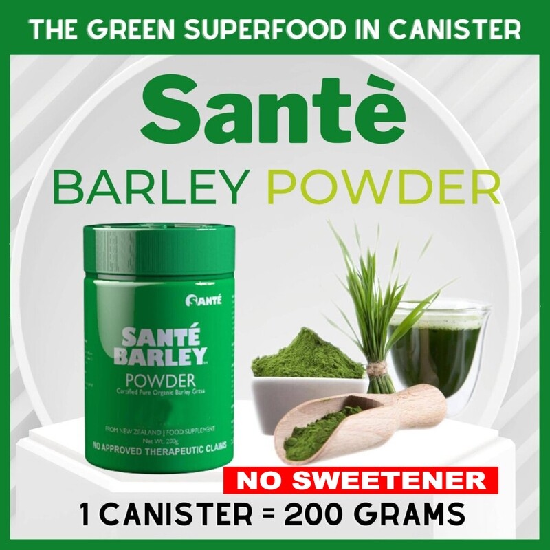 BIG CANISTER JUICE ( 200g PURE BARLEY POWDER WITH NO SWEETENER)
