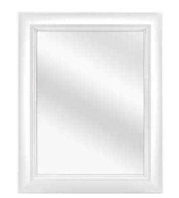 24 in. W x 30 in. H Fog Free Framed Recessed or Surface-Mount Bathroom Medicine Cabinet in White with Mirror