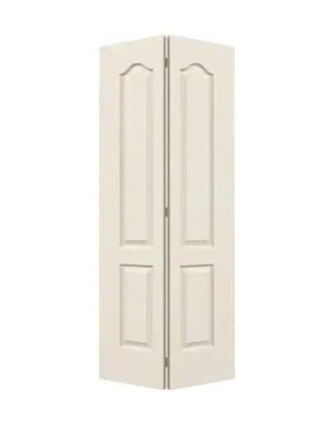 32 in. x 80 in. Camden Primed Textured Molded Composite MDF Closet Bi-Fold Door