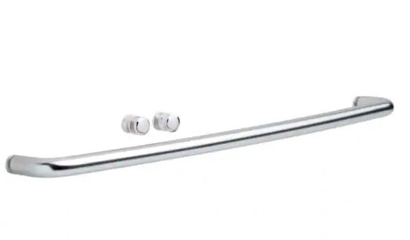 Simplicity Handle with Knobs for Sliding Shower or Bathtub Door in Chrome
