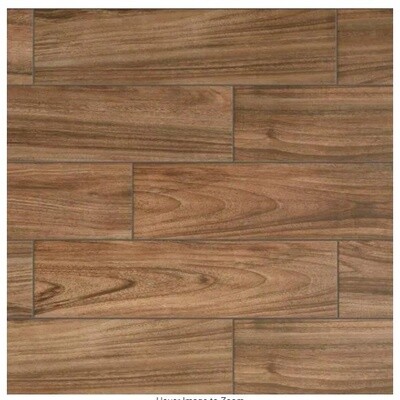 Daltile Baker Wood 6 in. x 24 in. Walnut Glazed Porcelain Floor and Wall Tile (14.55 sq. ft./Case)