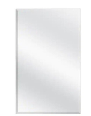 16 in. W x 26 in. H White Frameless Recessed/Surface Mount Bathroom Medicine Cabinet with Mirror