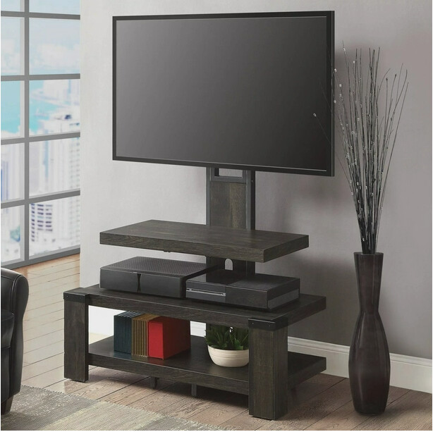 Whalen 3-Shelf Television Stand with Floater Mount for TVs up to 55"