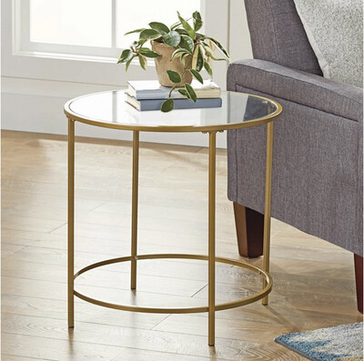 Better Homes And Gardens Nola Side Table, Gold Finish
