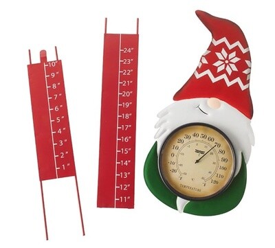 Gnome Weather Thermometer and Snow Gauge