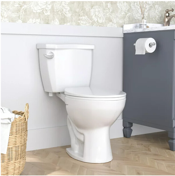 DeerValley DV-2F257E 1.28 GPF (Water Efficient) Ceramic Elongated Two-Piece Toilet (Seat Included)
