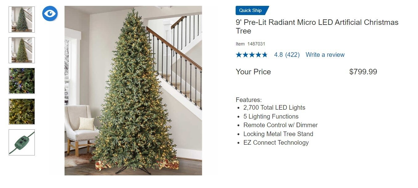 9FT RADIANT MICRO LED TREE
