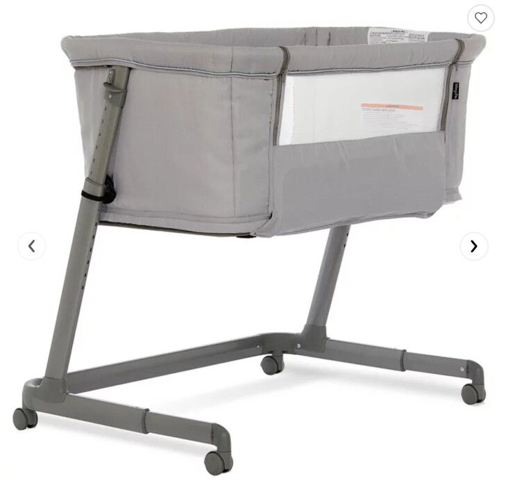 GRAY Dream On Me Waves Bassinet and Bedside Sleeper and Playard , Compact Portable and Travel Friendly ,