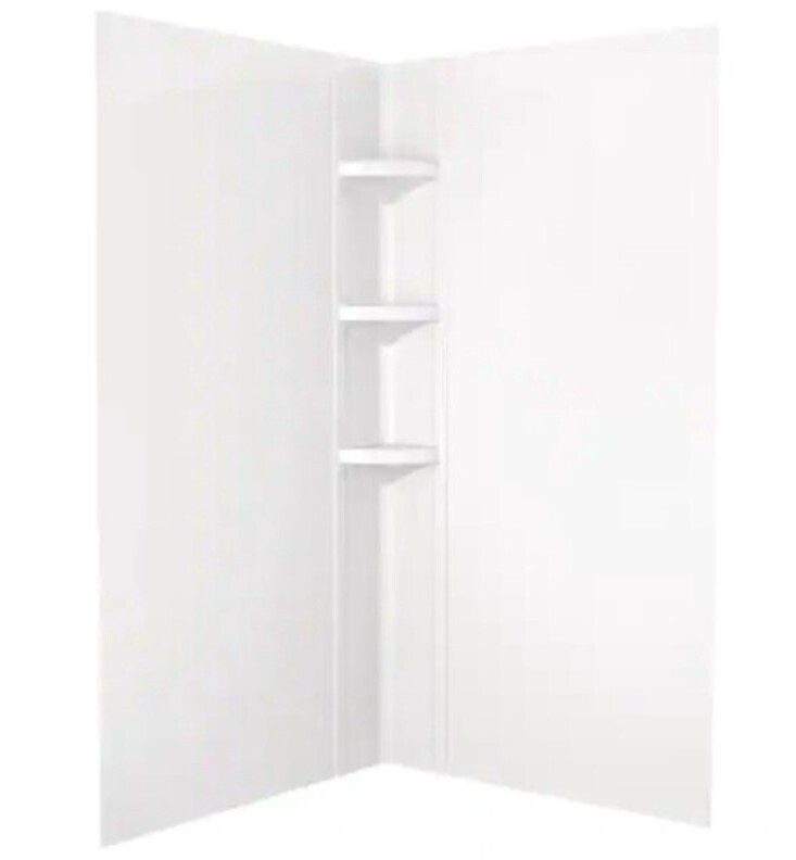 Delta Foundations 38x70.63 3Piece Glue Up Corner Shower Wall