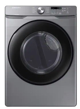 Samsung 7.5 cu. ft. Smart Stackable Vented Electric Dryer with Steam Sanitize+ in Platinum