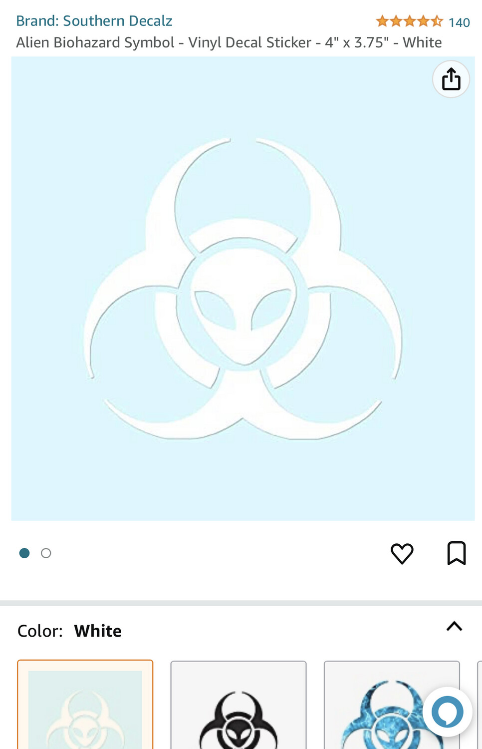 Alien Biohazard Vinyl Decal Sticker