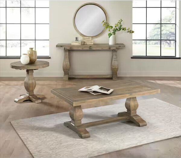 Napa 50 in. Reclaimed Wood Coffee Table & End Tables