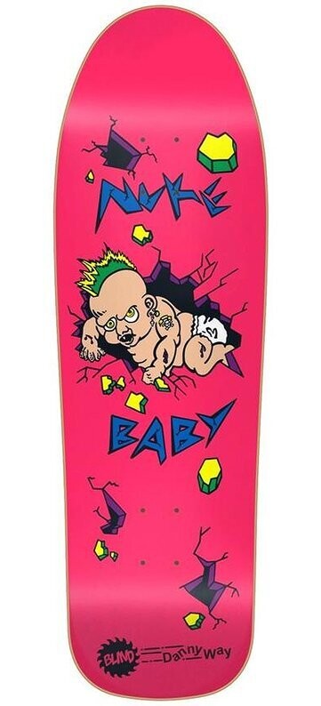Blind Danny Way Nuke Baby Screenprinted Deck 9.7"x31.7” Pink