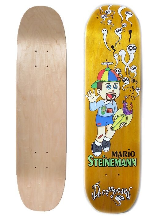 Freestyle Skateboard Steinemann 7.25"x28.25" Natural, Deck