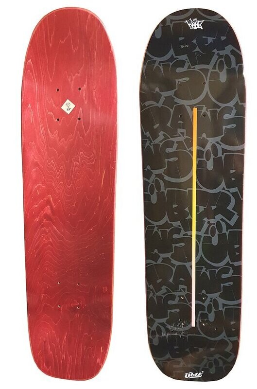 Freestyle Skateboard Über Raws-Black 7.5 Freestyle Skateboard Über Raws-Black 7.5"x28.7" Deck