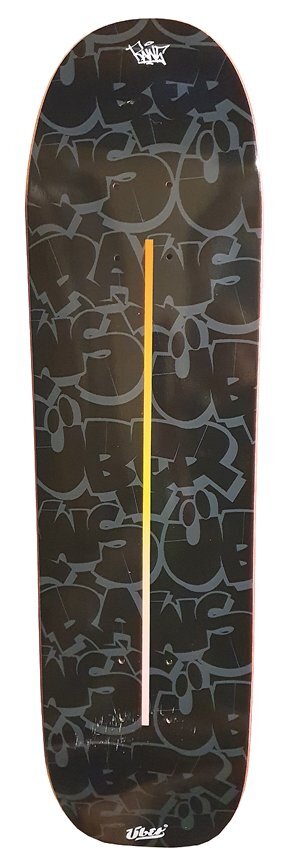 Freestyle Skateboard Über Raws-Black 7.5