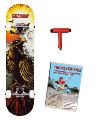 Tony Hawk, Hawk Roar 7.75" + Skate-Buch Tricks für Kids