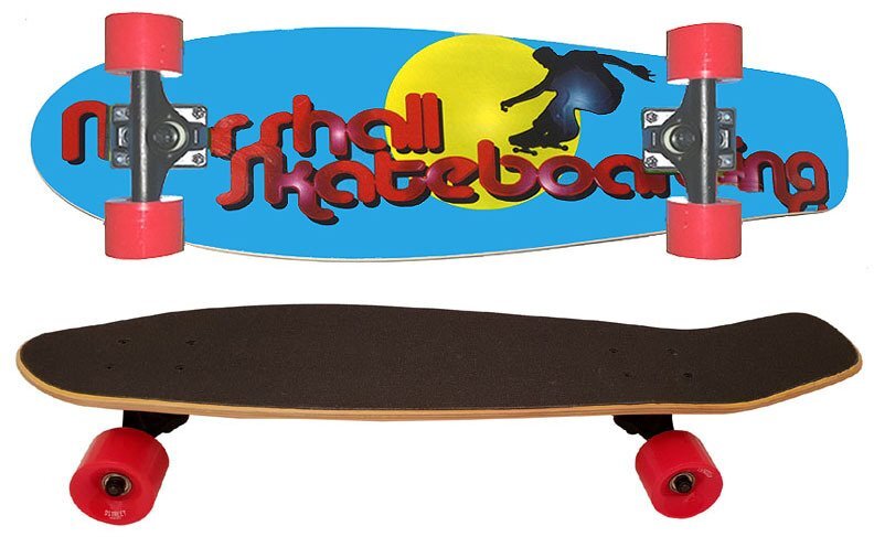 Skateboard Mini-Cruiser Marshall-Logo 7.2