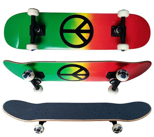 Rocket Complete Skateboard, Peace 7.75"