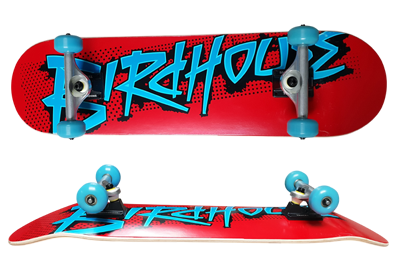 Birdhouse Skateboard Splatter Logo 8.25"x32" Komplett