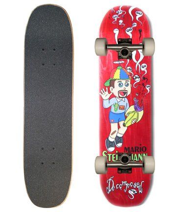 Freestyle Skateboard Mario Steinemann 7.25"x28.25" Red