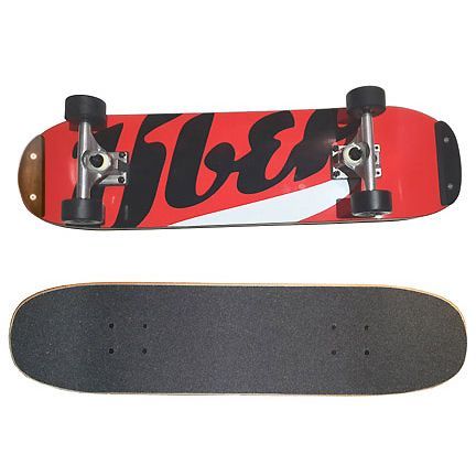 Freestyle Skateboard Über Logo-Red 7.5"x28.7" Komplett