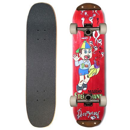 Freestyle Skateboard Mario Steinemann 7.25 Freestyle Skateboard Mario Steinemann 7.25"x28.25" Red