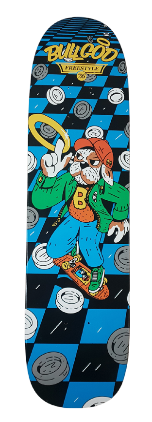 Freestyle Skateboard Deck Bullgod 7.6