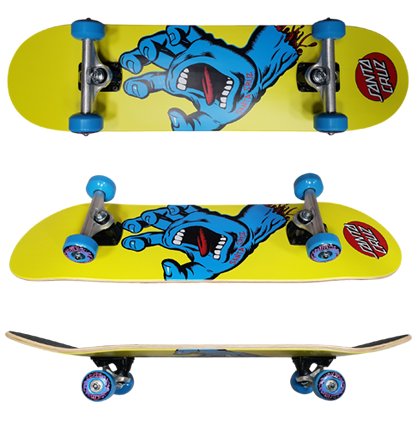 Santa Cruz Skateboard Screming Hand 7.75 Santa Cruz Skateboard Screming Hand 7.75" x 30"