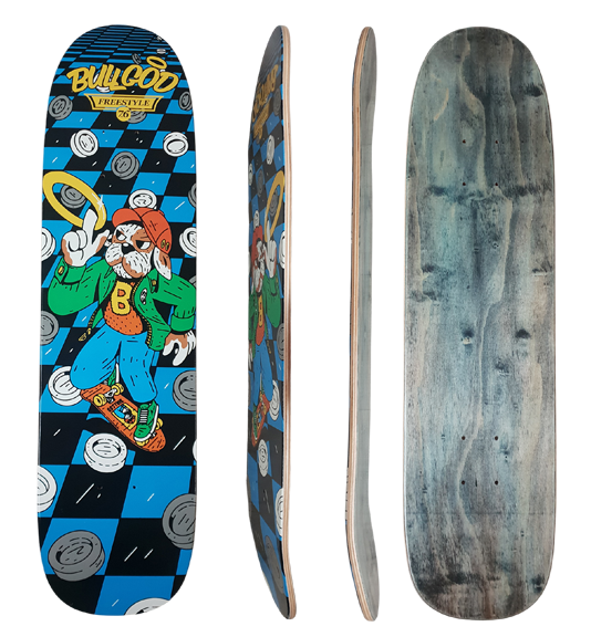 Freestyle Skateboard Deck Bullgod 7.6" x 28.8"