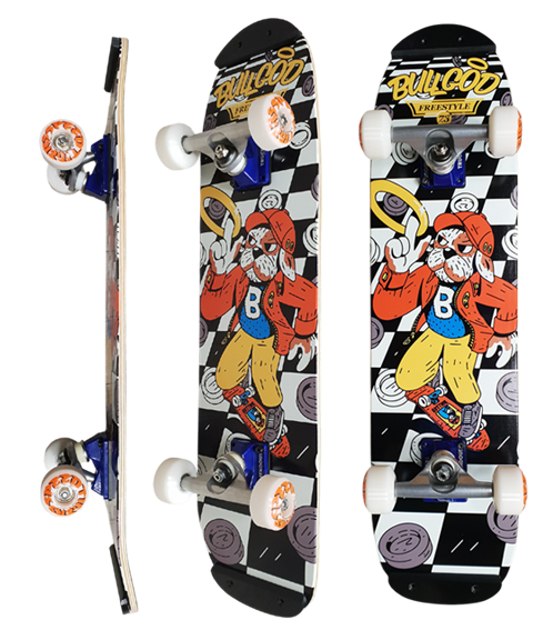 Freestyle Skateboard Bullgod 7.3" x 28.5" Komplett