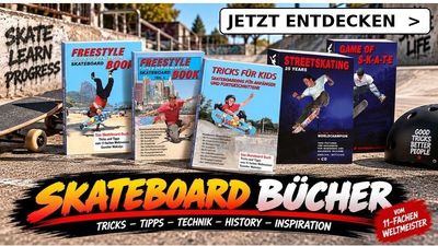 Skateboard Bücher mit Tricks, Sequenzen & Tipps vom Weltmeister Guenter Mokulys